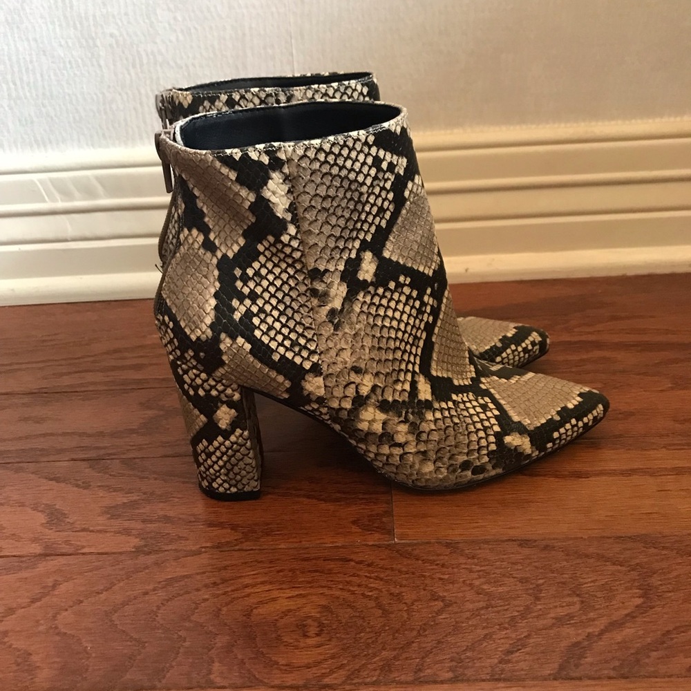 Chelsea & Violet Snake-Print Boots